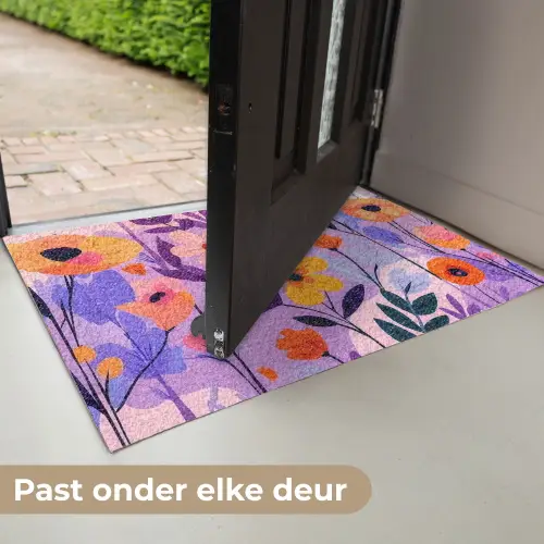 Bloemen - Kleurrijk - Bladeren Deurmat klein -USP_NL