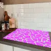 Mintgroen - Roze - Vlekken - Patroon Inductie beschermer vinyl 3mm klein 276 -sfeer3
