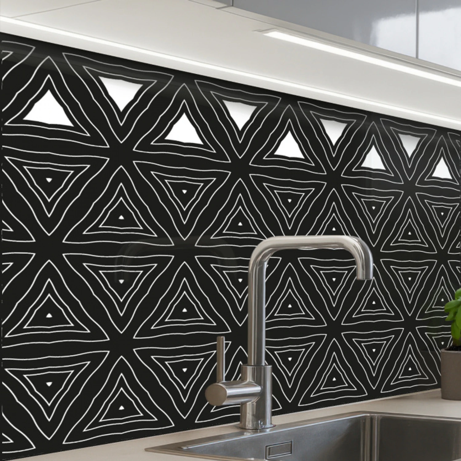 Geometrie - Design - Mozaïek keuken achterwand 2 middel 865 -zzzz3d_schuin