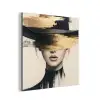 Vrouw - Hoed - Verf aluminium wit klein -3d