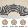 Geometrische bogen - Minimalistisch - Symmetrisch Akoestische PET Vilt - Rond klein -closeup_FR