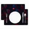 Flamingo - Roze - Neon - Licht Placemat vinyl groot -zzsfeer2_Kitchenyeah-website