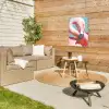 Close-up flamingo Tuinposter op houten frame 2 cm dik klein -sfeer2