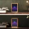 Skyline - Zon - Neon - Rasterpatroon Light Box met kabel (Tafellamp) klein -sfeer3