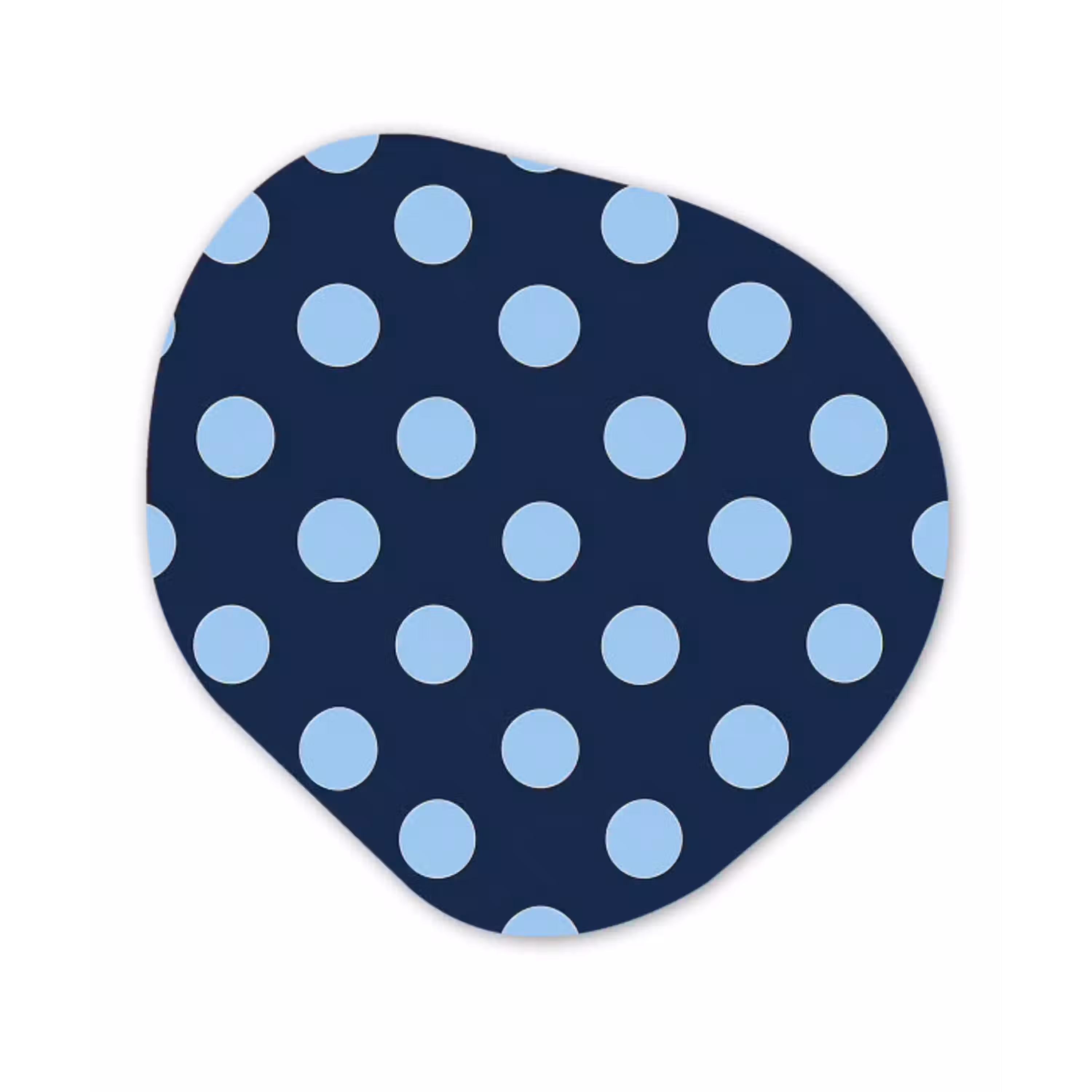 Klassiek - Dots - Blauw Wandcirkel Organisch Forex 3mm klein 629 -3d