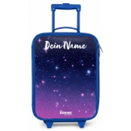 Sterren - Galaxy - Blauw - Roze Kinderkoffer - Blauw klein -zz3dotto