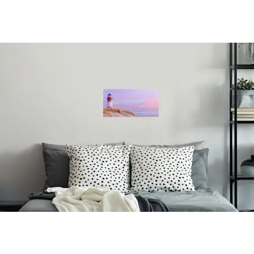 Vuurtoren - Duinen - Zonsondergang Muursticker klein -slaapkamer