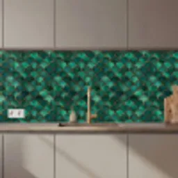 Schubben - Structuur - Diepgroene - Goud keuken achterwand 2 middel 871 zz_3dshopping