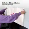 Focus on the good - Strepen - Roze - Smiley Inductie beschemer met haakjes klein -ky-ophangen-de
