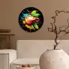 Koffie - Graffiti - Drinken - Abstract Wandcirkel plexiglas klein -sfeer1