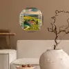 Doorkijk - Toscane - Uitzicht - Landschap - Zomer Wandcirkel behangsticker klein -sfeer1