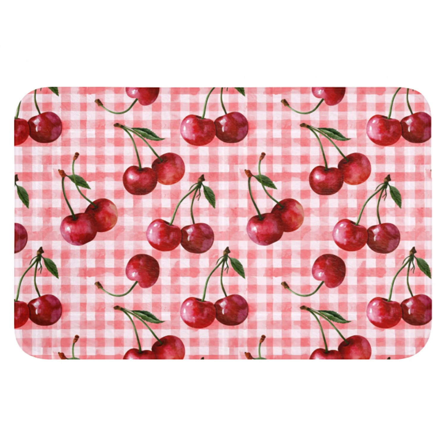 Kersen - Blokken - Rood Badmat klein 997 -3d