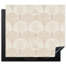 Golven - Structuur - Beige Inductie beschermer vinyl 3mm middel 274 -3d