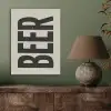 Beer - Vintage - Zwart - Beige PET vilt klein -sfeer2