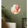 Vrouw - Douche - Roze Wandcirkel behangsticker klein -sfeer2