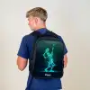Digitale tennisspeler in futuristische stijl Rugzak - Zwart middel -sfeer8