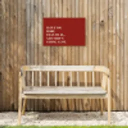 Rood - Quote - Liefde Tuinposter op houten frame 2 cm dik klein -sfeer4