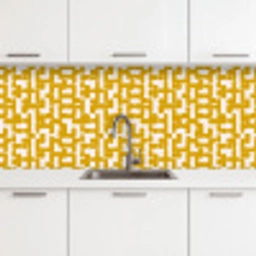 Geel - Beige - Patroon keuken achterwand 2 middel 871 -3d