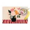 Vaas - Bloemen - Vlinder - Rood Placemat vinyl groot -zzzproduct_Kitchenyeah-website