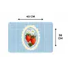 Aardbeien - Lijst - Rood - Geruit Placemat vinyl groot -specs