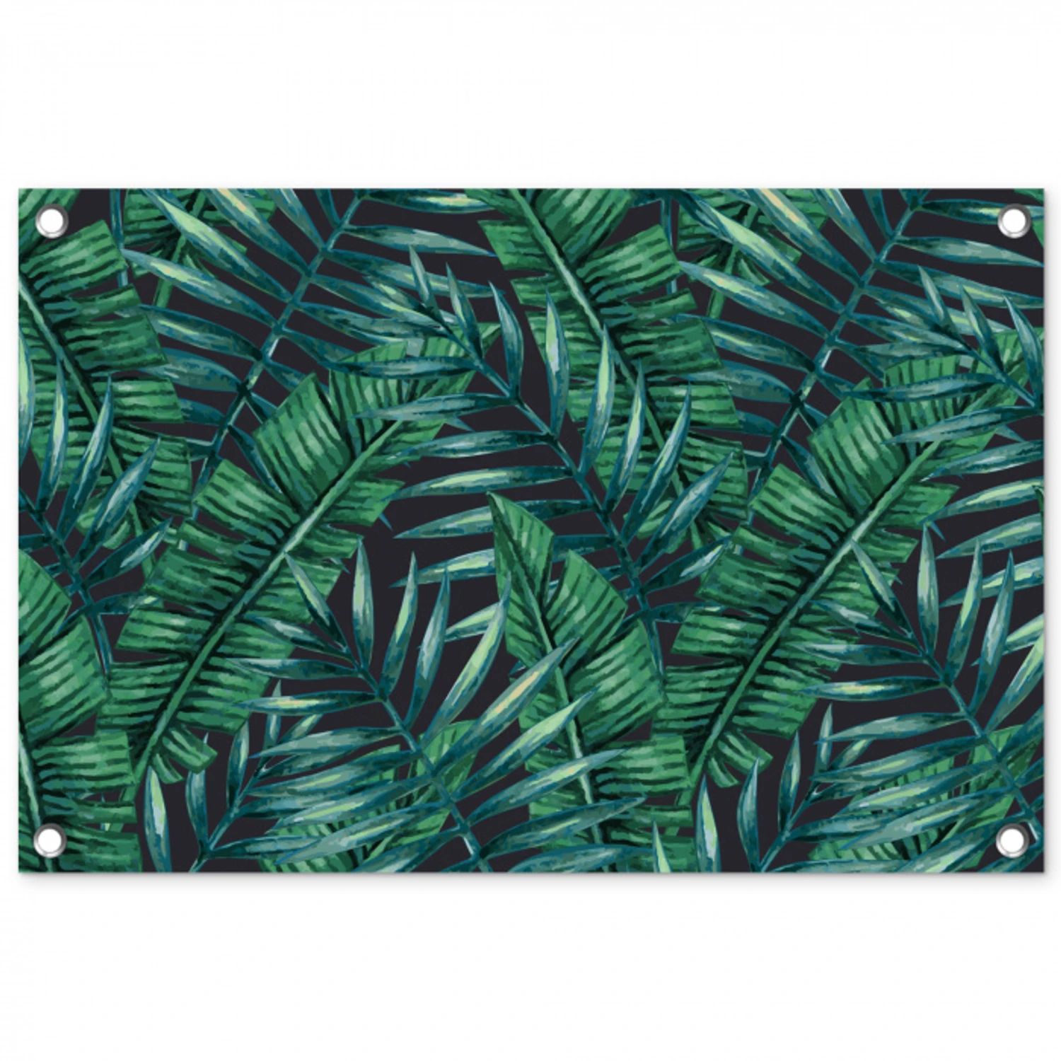 Jungle - Bladeren - Tropisch tuinposter los doek klein -3d