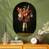 Exotisch - Boeket - Vaas - Goud Wandcirkel Ovaal Glas middel -sfeer2