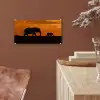 Olifanten - Savanne - Zonsondergang plexiglas 5mm klein -sfeer5