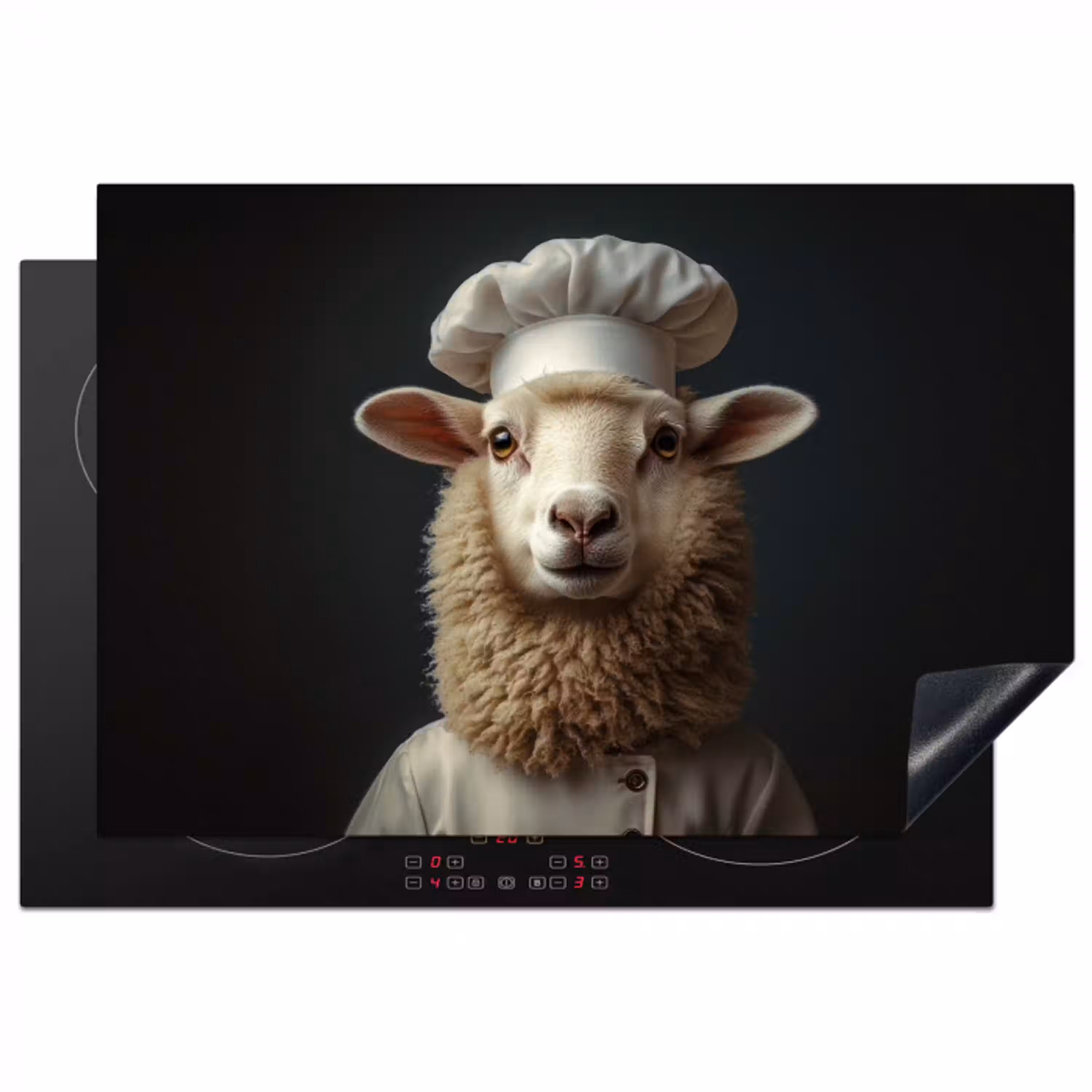 Schaap - Wol - Kok Inductie beschermer vinyl 3mm klein -3d
