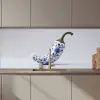 Chilipeper - Keramiek - Blauw keuken achterwand 2 middel zz_3dshopping