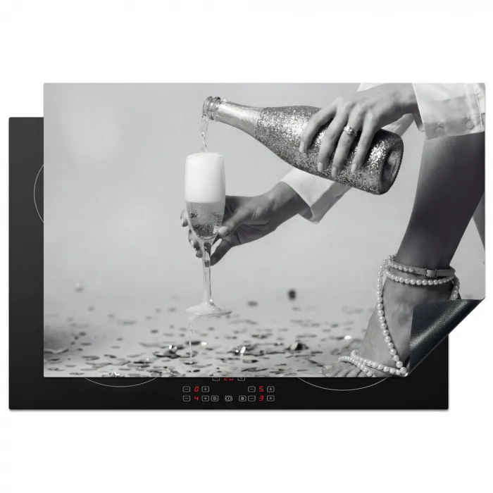 Feestelijk - Champagne - Discobal Inductie beschermer vinyl 3mm klein -3d