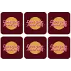 love your damn self - Cirkel - Glitter - Rood onderzetter kurk middel -zkaufland3dotto