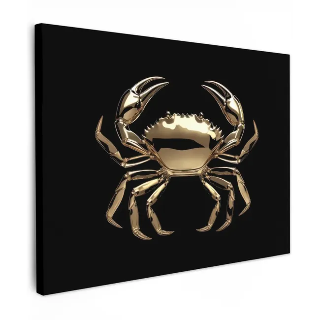 Canvas Print - Gold - Crab - Animals - Black