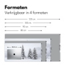 Fijnsparren - Sneeuw - Winter - Landschap - Stilte Muismat XXL klein -sfeer5