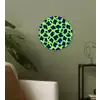 Panterprint - Blauw - Groen Wandcirkel plexiglas klein 852 -sfeer3