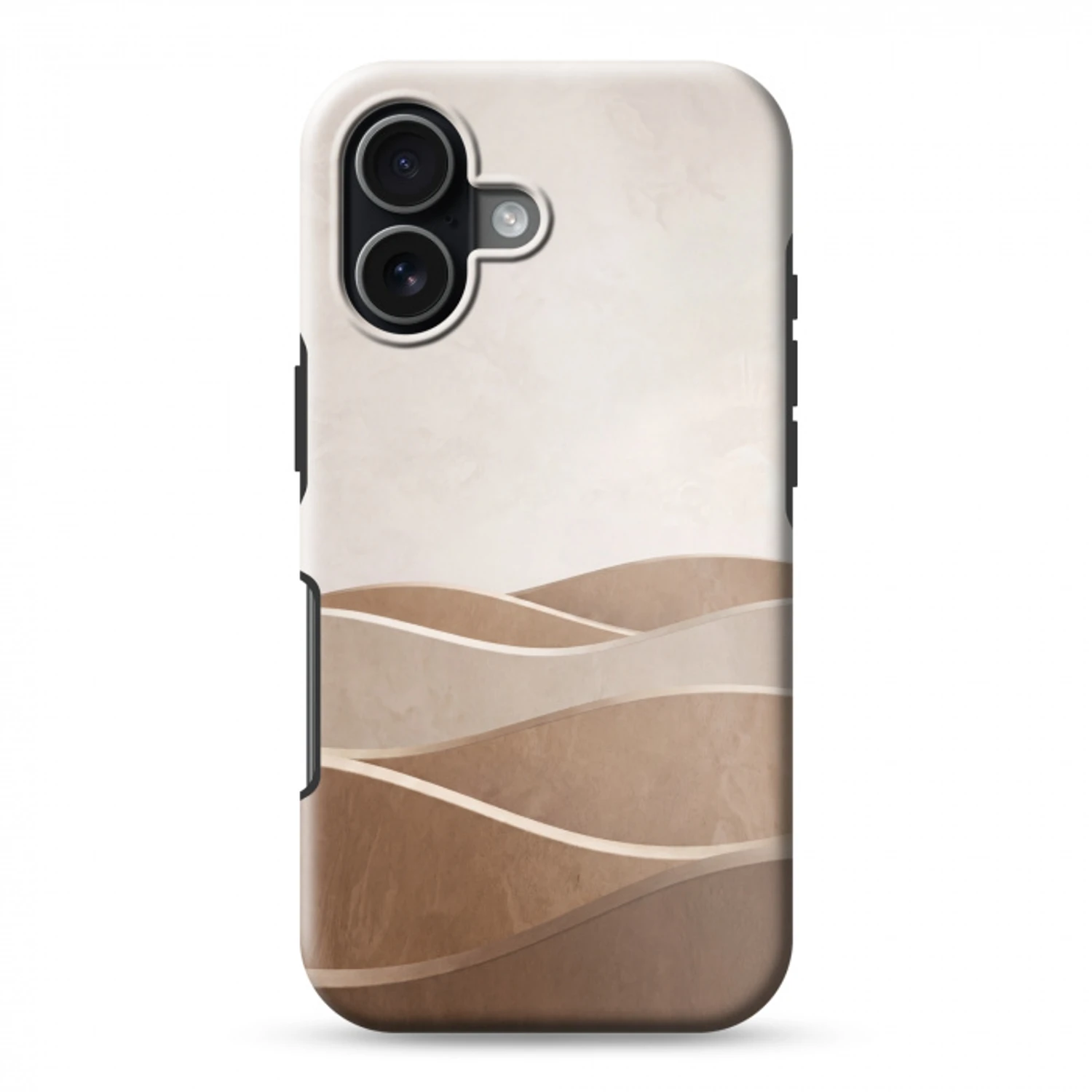 Abstract - Golven - Modern - Beige Toughcase MagSafe Apple iPhone 17 klein -3d