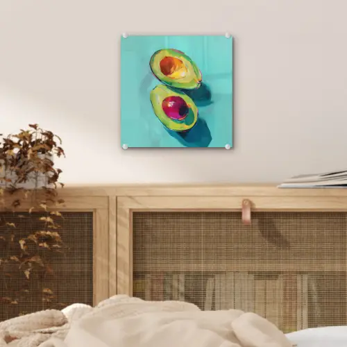 Avocado - Groen - Pit - Schaduw plexiglas 5mm klein -sfeer4