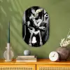 Marmerlook - Meisje met de parel - Sigaretten - Toilet - Goud - Kunst - Oude meesters Wandcirkel Ovaal Forex klein -sfeer2