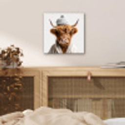 Schotse hooglander - Badjas - Koe - Dieren aluminium wit klein -sfeer3