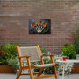 Lepels - Wit - Poeder - Kruiden Tuinposter op houten frame 2 cm dik klein -sfeer3