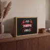 Krab - Rood - Tekst - Zwart Light Box met batterij (Wandlamp) middel -sfeer2