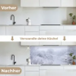 Rivier - Sneeuw - Bos - Winter - Schilderachtig keuken achterwand 2 middel -voor-na_DE