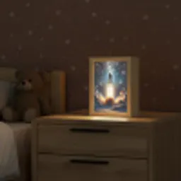Ruimtevaart - Raket - Space - Sterren Light Box met kabel klein -sfeer1_kind