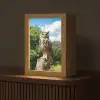 Uil - Boomstronk - Bos - Lucht Light Box met kabel (Tafellamp) klein -z3d_website