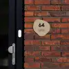 Beige met stippen - Modern Naambord Organisch middel -sfeer1
