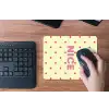 Nice - Stippen - Roze - Geel muismat rubber klein -toetsenbord