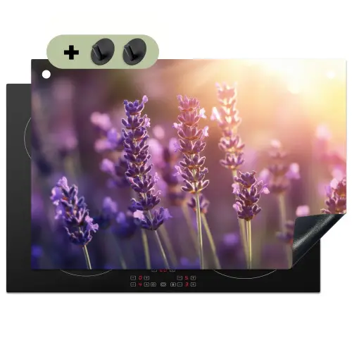 Lavendelbloemen - Paars - Zonlicht Inductie beschemer met haakjes klein -3d