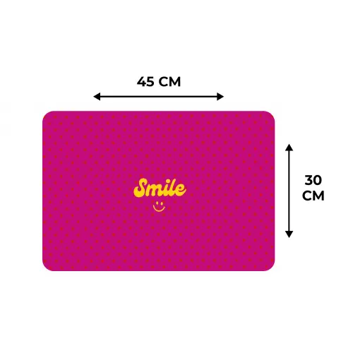 Smile - Stippen - Roze Placemat vinyl groot -specs