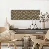 Bruin - Groen - Bloemen canvas 2cm klein 828 -sfeer6