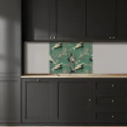 Kersenbloesem - Kraamvogels - Groen keuken achterwand 2 middel 865 -sfeer1