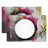 Lippen - Graffiti - Expressief Placemat vinyl groot -zzsfeer2_Kitchenyeah-website